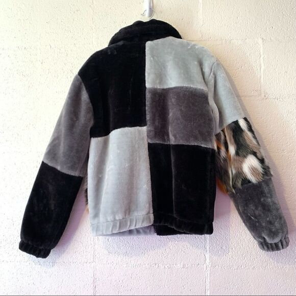 Urban Outfitters Patch Fur Animal Jacket SP - Picture 3 of 6